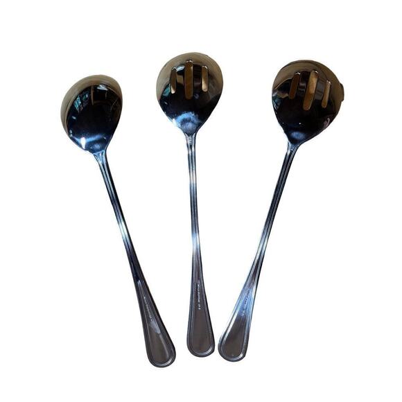 NEW! Set of 3 Winco Stainless Steel Serving Spoons. 18-8  #78. Serveware. Dinner - Picture 2 of 4
